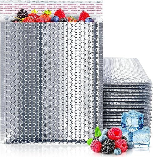 100 Stück Luftpolster-Versandtaschen, beschichtetes Papier, Umschläge, Beutel, gepolsterte Versandumschläge, Luftpolstertaschen, Schaumstoff, selbstdichtende Verpackungsbeutel, Silber, 18 x 23 cm