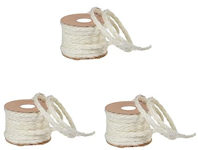 DOITOOL Decoraciones Colgantes 3 Piezas Hilo De Yute Encerado Cuerdas De Yute Trenzado Cable Cuerdas De De Colores Soga Cordel De Yute Marrón Hilo De Cuerda De