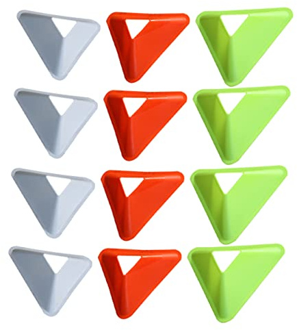 BESPORTBLE Disques d'Entraînement Football Triangulaires Lot de 20 Couleurs Éclatantes Surface Lisse Accessoires pour Sport Obstacles pour Athlétisme Solide et Réutilisables