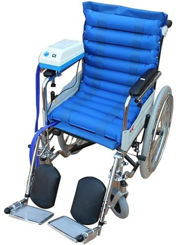 Fucxeoy Cuscino Gonfiabile Per Sedile Per Sedia a Rotelle, Materasso Ad Aria a Pressione Alternata Con Pompa, Per Pazienti Seduti Postoperatori O a Lungo Termine Per Alleviare Le Ulcere Da Pressione