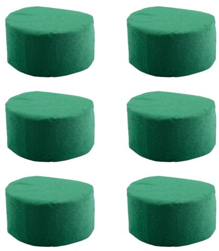 GroveEss 6 PCS Floral Foams,Cylinder Flowers Foam Blocks for Artificial Flowers,Flower Foam Sponges Bricks DIY Accessories for Arts Crafts Projects Home Office Party Wedding Decorations(Green)