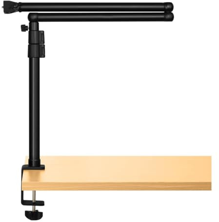 Streamplify Mount Lift Schreibtischhalterung, 2,5 kg Tragfähigkeit, 360° Schwenkbar, 180° Kopfverstellung, Doppelte Clip-Höhenverstellung, Platzsparendes Design, 70 cm Horizontal, 80 cm Vertikal