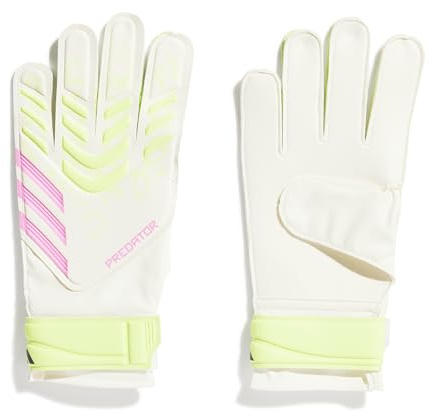 adidas Unisex Training Goalie Soccer Gloves, White/White/Lucid Lemon, 8