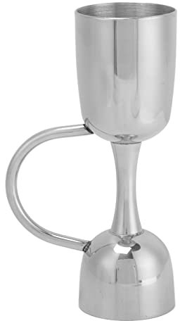 Cocktail Jigger Stainless Steel Bar Measures Jigger Cocktail Shaker Dual Head Drink Measure Cup with Art Style Handle