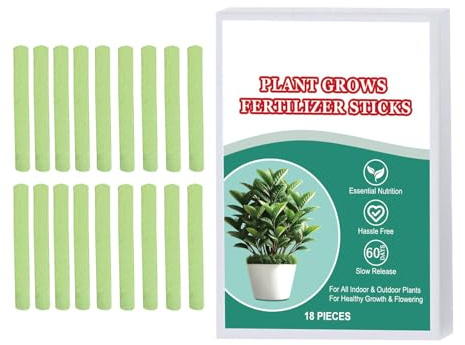 Düngerstäbchen für Zimmerpflanzen,Spikes für Pflanzennahrung - 18X Düngerstäbchen Pflanzennahrungsspikes - Zimmerpflanzendünger, Pflanzendüngerspitzen, Allzweck-Obstbaumdüngespitzen für alle blühenden