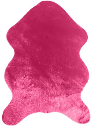 ACESOME Fluffy Faux Sheepskin Rug, Shaggy Rugs, Faux Fur Rugs Floor Carpet, Mat Room Sofa Hairy Shaggy Rug for Bedrooms Living Room Kids Rooms Decor (Pink, 60 * 90cm)