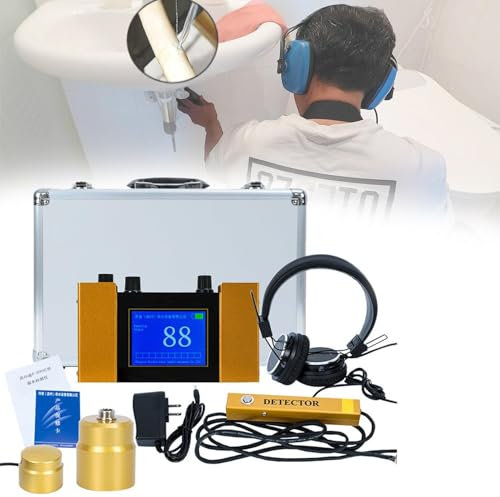XCSCUK Detector de Fugas de Agua subterránea, Detector de Fugas de Agua Profesional, localizador de Fugas de Monitor de Agua de tubería subterránea, para hogar al Aire Libre