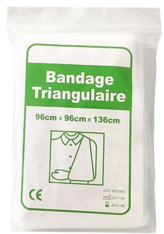 LYEAA Benda di pronto soccorso di emergenza non tessuta Benda di protezione di sicurezza Benda medica triangolare for la fissazione della frattura