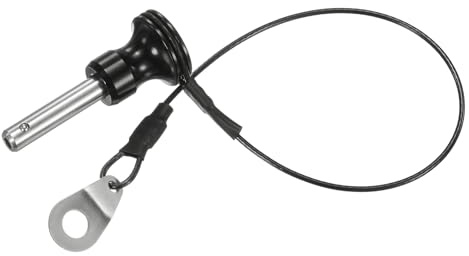 M METERXITY Pasador de Bloqueo de Bola 1/4 6mm de Diámetro 25/32 20mm | Pasadores de Liberación Rápida, Acero Inoxidable 304, Largo, con Botón de Presión y Cable de Lanyard