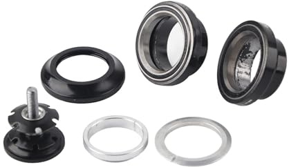 Cocoarm Serie Sterzo per Bici in Lega di Alluminio, Parte per Bicicletta con Lavorazione CNC, Tubo Sterzo da 34 Mm con Forcella Sterzo Dritta da 28,6 Mm per la Sostituzione del Telaio