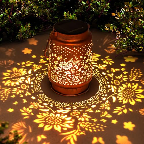 Christmas Gifts for Women Birthday Unique, Sunflower Solar Lanterns Garden Ornaments Outdoor, Perfect Sunflower Gifts for Women, Mothers Day Christmas Gifts for Her Mum Grandma, Birthday Presents