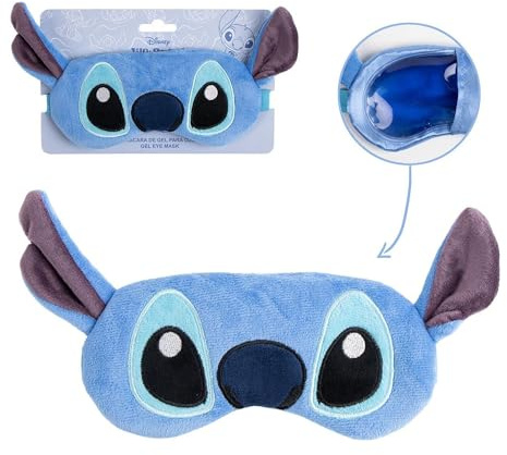 CERDÁ Life'S Little Moments Masque Gel pour les Yeux Stitch Bleu - Masque Relaxant Réutilisable avec Gel Froid/Chaleur - Soulagement de la Fatigue et Sacs - Couleur Bleu - Licence Officielle Disney