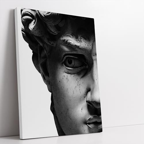 Artis Laboratory Poster Riproduzione David di Michelangelo 70x100cm Occhio Aperto - Stampa su Tela Artistica SENZA CORNICE, Quadri Moderni Soggiorno, Arredo Casa Ufficio, Eco-Friendly, Made in Italy