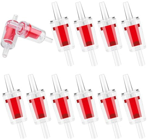 HJZHII 10PCS Aquarium Check Valve, Aquarium Air Pump Check Valve One Way Non-Return Check Valve for Aquarium Air Pump Fish Tank Accessories for 3/16 Inch Airline Tubing