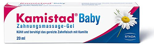 Kamistad Baby Zahnungsmassage-Gel - lindert Zahnungsbeschwerden von Babys beim Durchtritt der ersten Zähnchen, beruhigt gereiztes Zahnfleisch, 1 x 20 ml