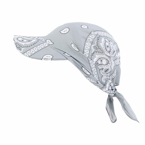 BrightGlow Damen Kopftuch Schal Cap Kopfbedeckung mit Krempenvisier Retro-Stil Baseball-Mütze Sonnenhut Schal Mütze Verstellbarer Hut Sommermütze Sonnenblende Kappe