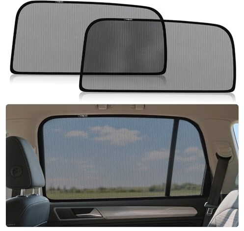 Sonnenschutz für VW Touran 2016-2024 Seitenscheiben, Magnetisch, ZATOOTO | 2 Stück, Einfache Montage, Fenster bleiben nutzbar, Optimale Belüftung, Insektenschutz, Faltbar, Netz, Camping