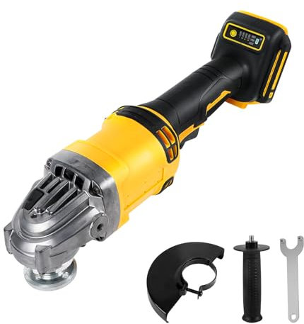 Akku-Winkelschleifer Kompatibel mit Dewalt 20V Akku, 10000RPM Bürstenloser Motor, 3 Variable Geschwindigkeit, 125mm Winkelschleifer Werkzeug zum Schleifen Schneiden Polieren (nur Werkzeug)