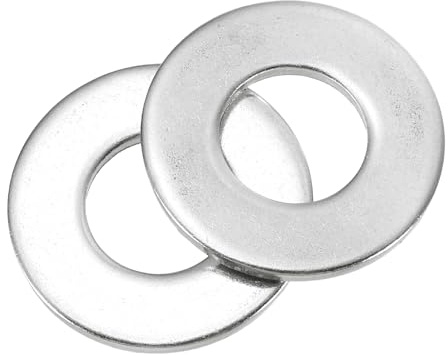 QUARKZMAN 8Pcs M12 Rondelle Piatte Rondelle Liscia Spessori Piatti Argento | 12mm ID 40mm OD 2mm Spessore, 304 Acciaio Inossidabile, per Viti Bulloni Riparazione Idraulica Rubinetto Giardino