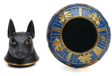 yztju Hundurna, egyptisk vintage harts | minnesbox för att minnas husdjur | för sorg påminnelse om förlust hedersskrivbord hemma