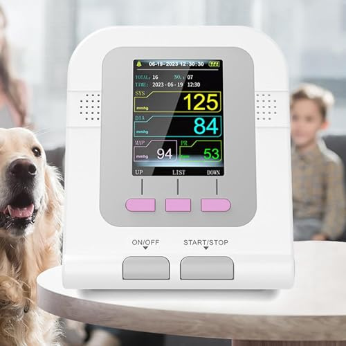 Monitor Veterinario De Presión Arterial, Equipo Veterinario Digital, Esfigmomanómetro Electrónico Con 3 Manguitos Y 3 Modos, Pantalla Digital LCD, Para Gatos, Perros, Elefantes Y Cuidado De Animales