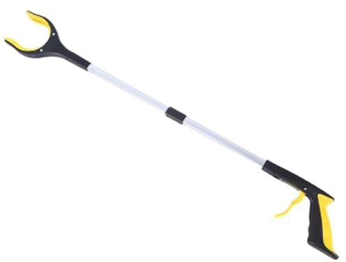 2 Stück faltbare Greifer-Extender-Handwerkzeuge, Wurf-Reachers, Picker, zusammenklappbarer Müllgreifer, Abholwerkzeuge, Greifer FüR Senioren(Yellow)