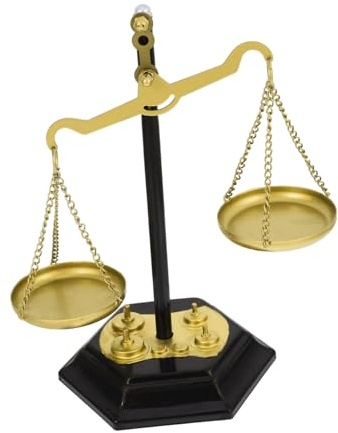 GANAZONO Antike Deko Metallwaage als Tischdekoration aus Eisen mit Moderner Libra Skala Einfache und Dekorative Balance Waage für Rustikale Wohnräume und Büro