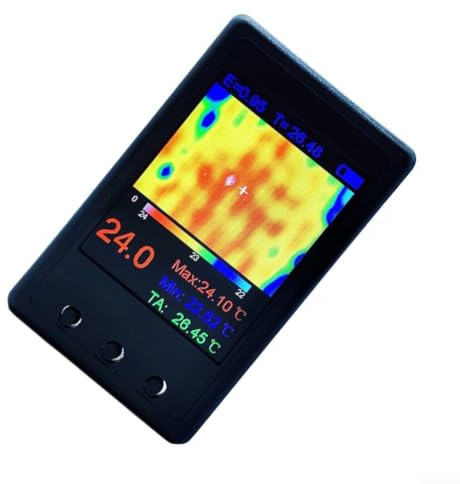 Caméra thermique portable 24 x 32 Capteur IR Caméra d'image thermique Détecteur de température USB Transfert de données pour électricité HVAC Inspection domestique Compact Noir