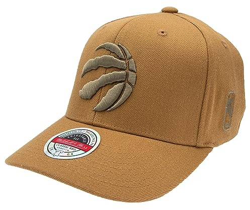 Mitchell & Ness NBA Classic Red Snapback Curved Visor - Toronto Raptors, Sand/Braun