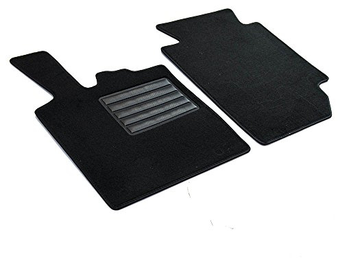 MDM SP-3288 Fußmatten Velours Autoteppich passend für Smart Fortwo II 2007>2014, black