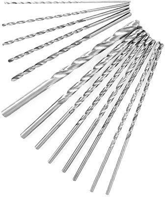 13 Extra Lange Hochgeschwindigkeitsstahlbohrer Zum Bohren Von Kunststoff, Aluminium, Holz