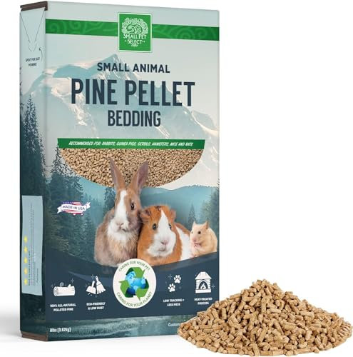 Small Pet Select All Natural Pine Pellet Bedding, 8lb (3.63 kg) – Non-Clumping, Low Dust, Low Tracking Litter for Rabbits, Guinea Pigs, Hamsters & Other Small Animals – Made in the UK
