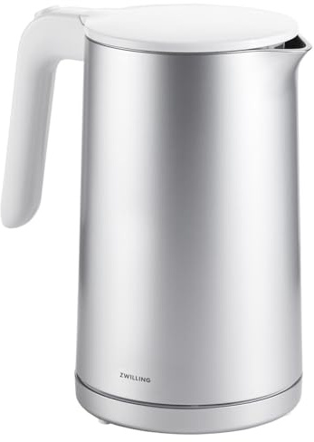 ZWILLING Enfinigy Kettle 1.5 L 1550-1850 W Automatic Shut-Off Double Walled Stainless Steel Plastic Silver/White