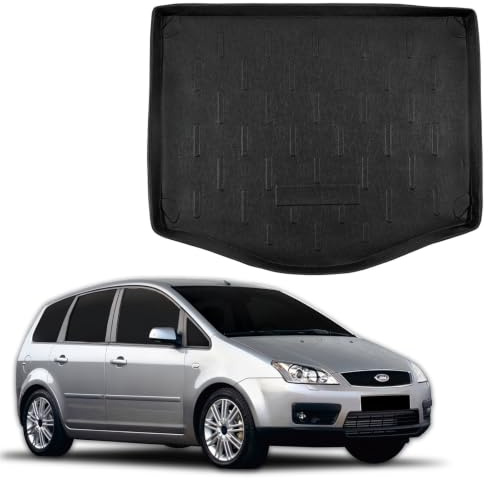 SCOUTT Boot Liner Mat fits Ford C-MAX mk1 2003-2010, Water Resistant, Pet Friendly Equipment, Anti Slip, Raised edges, Tailored Fit, Easy to Roll and Clean
