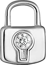Thomas Sabo Einzel Ohrstecker Schloss 925 Sterling Silber H2219