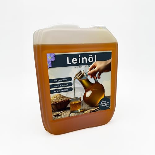 10 Liter Leinöl Leinsamenöl frisch nativ kaltgepresstes Leinöl für gesunde Energie