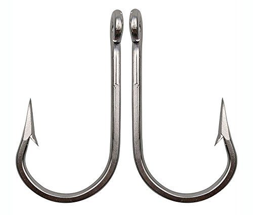 Thunfisch Angelhaken 10stk Salzwasser-Angelhaken aus Edelstahl, geschmiedeter Haken für Großwild extra Starke Kreishaken ultrascharf, konischer Ring Messerspitze Salzwasser-Angelhaken(8/0-10stk)