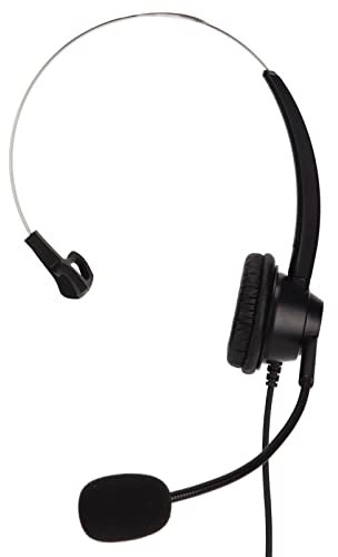 VBESTLIFE Cuffia Telefonica, Cuffia Monofonica Professionale da 2,5 Mm Cuffia Professionale per Call Center con Cancellazione del Rumore con Microfono per Call Center Ufficio Assistenza Clienti