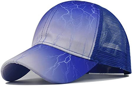 Baseball Cap Damen Basecap Kappe Herren Unisex Mütze Hut Baseballkappe Neue Tie-Dye- Aus Baumwolle Mit Blitzdruck Mesh-Hut Trendy Allgleiches Männer Frauen Atmungsaktive Sommerhüte 56