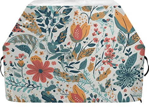 Grillabdeckungen, 165 cm, langlebige Räucherabdeckung, bunte Blumen, Grillabdeckung für den Außenbereich, staubabweisend