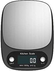 UNbit Balance de Cuisine USB, Fonction d'affichage LCD rétro-éclairé, for peser Les Aliments, Taille : 21,5 cm x 15,5 cm, 1 pièce Balances