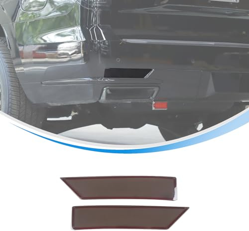 HIRUFAIT Smoked Tinted Light Cover Compatible with Cadillac Escalade 2021-2024 2025 Accessories, ABS Material Rear Fog Light Lamp Guard Covers 2PCS