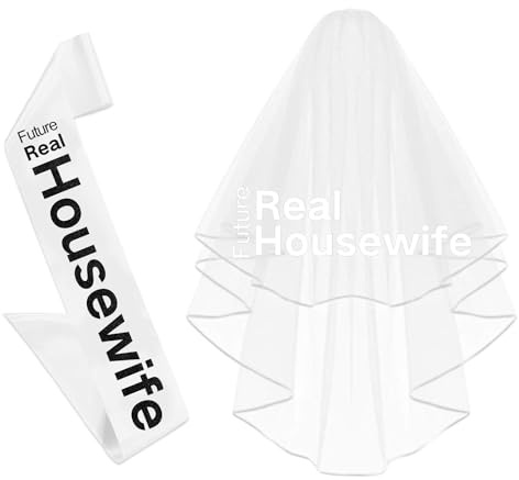 Future Real Housewife Party Decorations - Future Real Housewife Bride to Be Veil - Future Real Housewives Sash for Women Bridal Shower Engagement Bachelorette Party Supplies