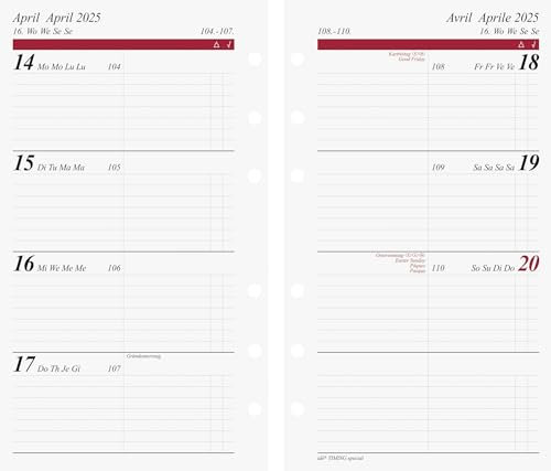 rido/idé Wochenkalendarium Timing special 2025 | A6
