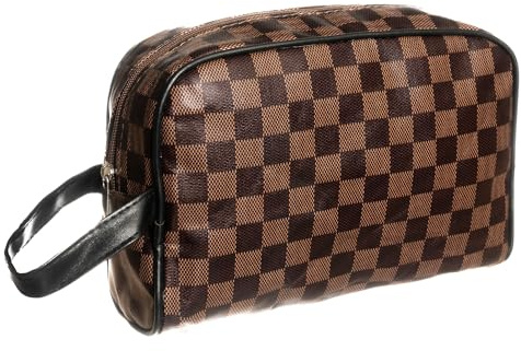 Qualiware Pencil Case for Students Girls Boys Large Capacity Adult Pen Maker Pencil Pouch Office Organizer Simple Durable Multifunctional Pencil Bag School College University(Brown)