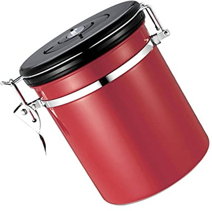 Amosfun Stainless Steel Sealed Cans Beans Storage Tank Clasp Tea Container Home Kitchen Tool Food Storage Bottle for Tea and Coffee Jars
