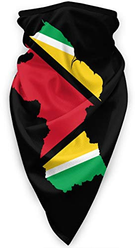 Halswärmer Guyana Flagge Karte Röhrenschal Unisex Half Face Kopfbedeckung Winddichter Headwrap Für Camping, Motorradfahren, Yoga