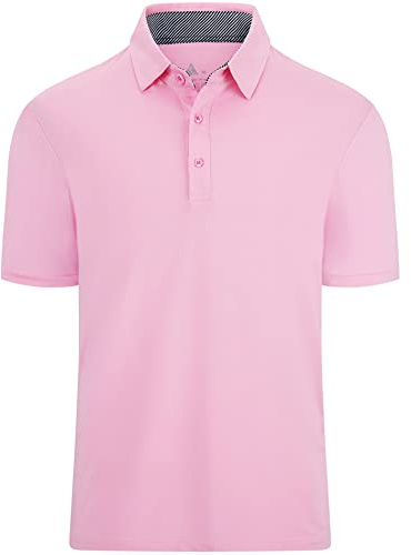 JACKETOWN Poloshirt Herren Atmungsaktive Golf Poloshirts Schnelltrocknend Polo Männer Sport Streifendesign Poloshirts Herren Kurzarm Sommer Polo Hemd Activewear Regular Fit M-3XL