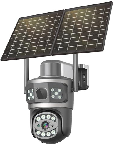 SECUEYE 4G Cellular Security Camera 16W Solar-Powered 4MP Wireless Outdoor Spotlight Pan/Tilt/Zoom Black Light Built-in 15600mAh Battery Human Detection 24/7 Recording (L5-4G)
