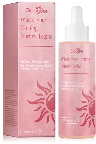 60ml Gouttes autobronzantes, Concentré Autobronzant Visage et Corps, Auto-Bronzant Naturel sans Dommages du Soleil et des Heures,La plupart Types de Peaux